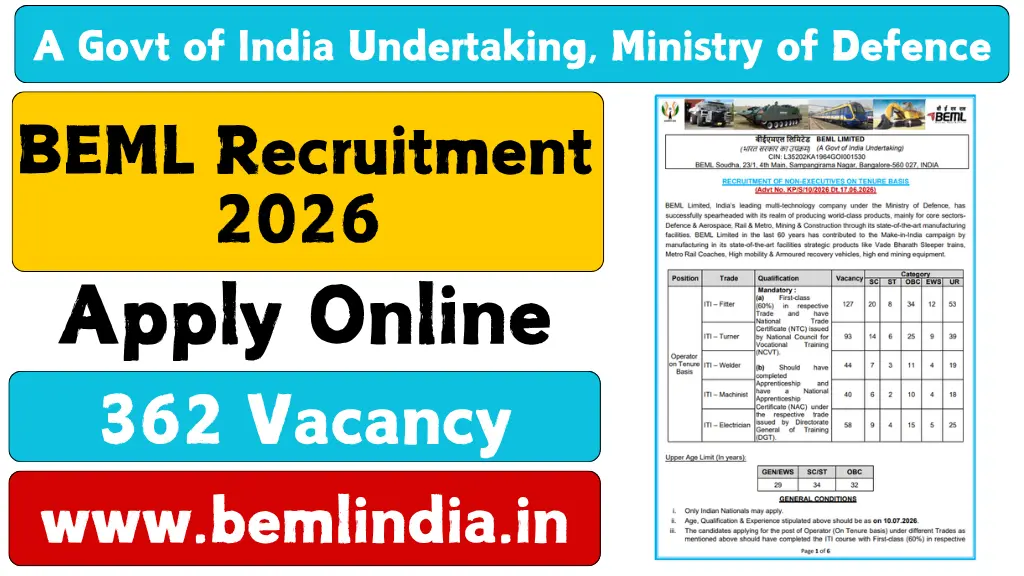 BEML Recruitment 2026