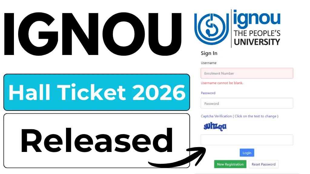 IGNOU June TEE Hall Ticket 2026