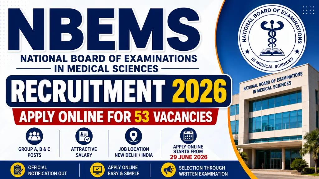 NBEMS Recruitment 2026