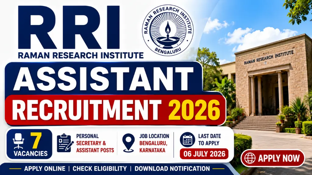 RRI Assistant Recruitment 2026