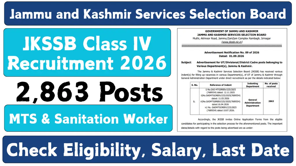 JKSSB Class IV Vacancy 2026