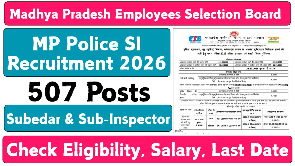 mpesb-mp-police-si-vacancy-2026