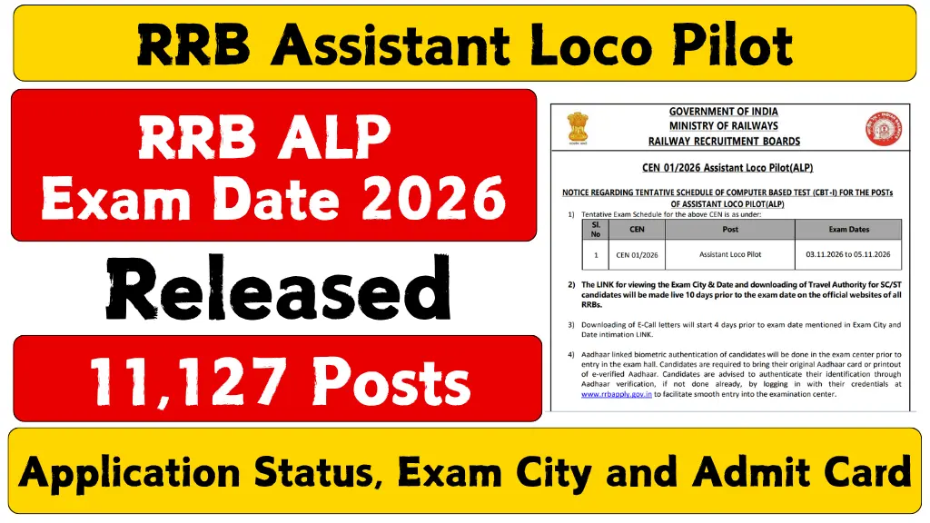 RRB ALP Exam Date 2026