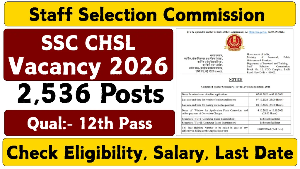 SSC CHSL Vacancy 2026