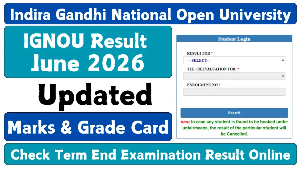 IGNOU Result June 2026