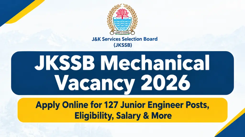 JKSSB Mechanical Vacancy 2026