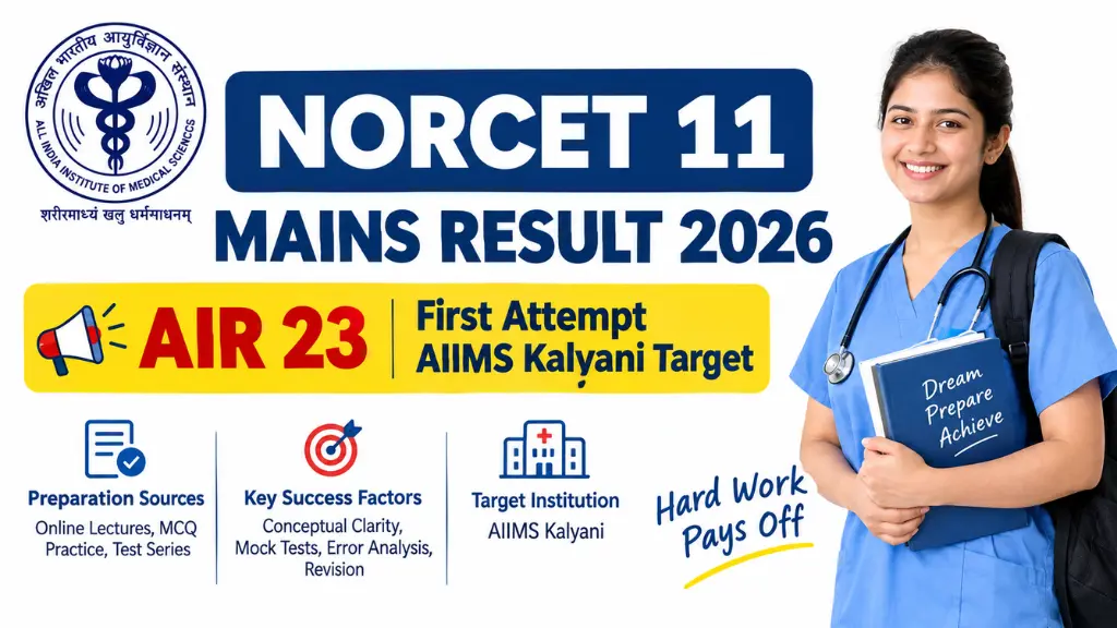 NORCET 11 Mains Result 2026